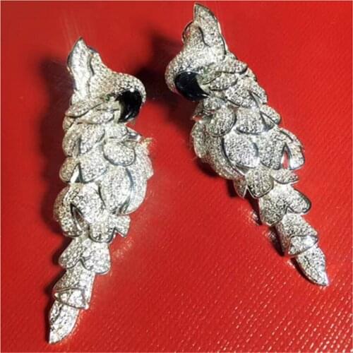 Xc472 Luxury Designer Fashion 925 Sterling Silver Jewelry zirconia Water droplets shape cf