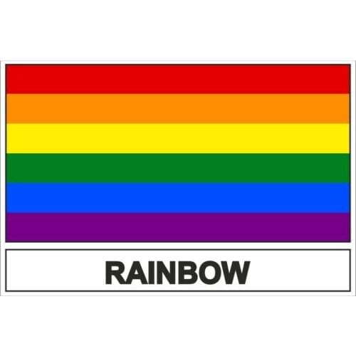 Funny Sticker Flag Rainbow Lgbt Flag PVC Vinyl Waterproof Sticker Decal for Motos Car Laptop Luggage