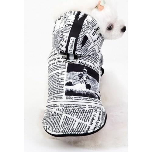 Hooded Snowsuit Winter Dog Clothes Letter Printed Four Legs Dog Jumpsuit Snowproof Pet Coat Jacket Terrier Dog Christmas Clothes