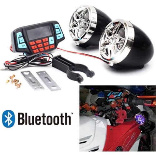 Motorcycle Studio Audio Sound System Stereo Speakers FM Radio MP3 Music Player Scooter ATV Remote Control Alarm Speaker Scooter