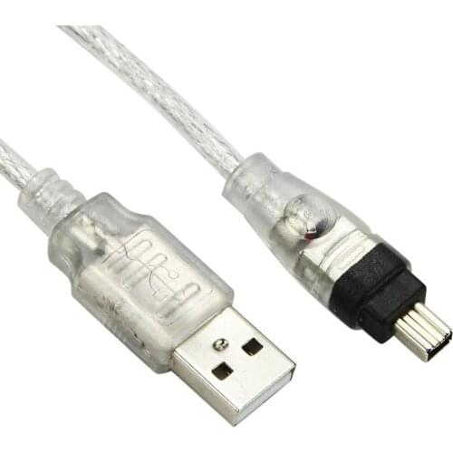 100cm USB Male to Firewire IEEE 1394 4 Pin Male iLink Adapter Cord firewire 1394 Cable for SONY DCR-TRV75E DV camera cable
