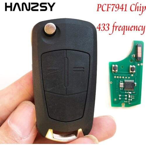 2 buttons Complete Car Key for Opel/Vauxhall Corsa D 2007-2012 Fit Meriva B 2010-2013 Remote Key With 433MHz PCF7941 Chip Uncut