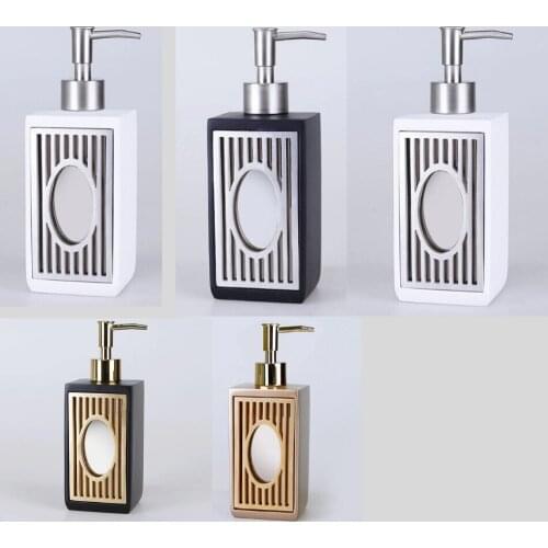 200ML LIQUID SOAP DISPENSER BATHROOM AND KITCHEN ACCESSORIES RESISTANT EMPTY BOTTLE RESIN RESISTANT MATERIAL GLAMOUR SERIES