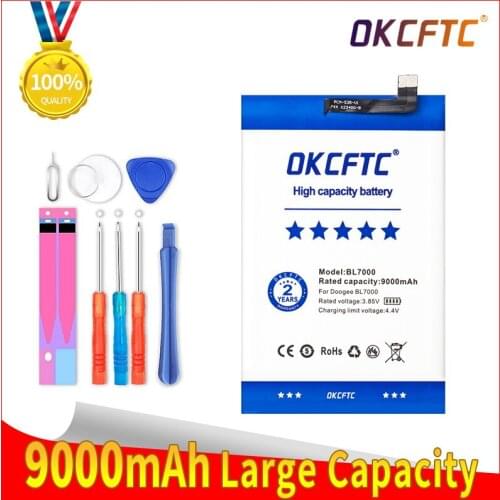 OKCFTC 9000mAh BL 7000 Battery For Doogee BL7000 SmartPhone In Stock High Quality +Tracking number