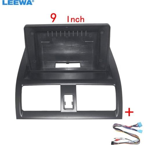 LEEWA Car Audio 2DIN Fascia Frame Adapter With Power Harness For Honda Accord 7th gen. 9" Big Screen Dash Fitting Panel Frame