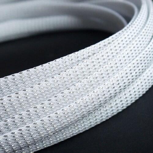 1-10M 4-16mm White-silver Cable Sleeves Snakeskin Mesh Wire Protect Nylon Tight PET Expandable Insulation Sheathing Braided Pipe
