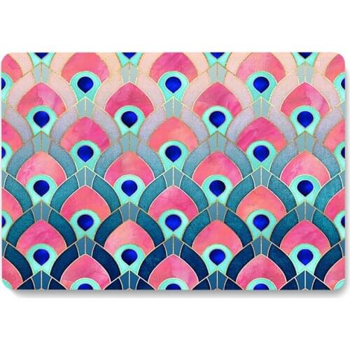 Peacock Feather Pattern Laptop Case For MacBook Retina Air 11 12 13.3 New Pro 15.4 16 inch Cover shell