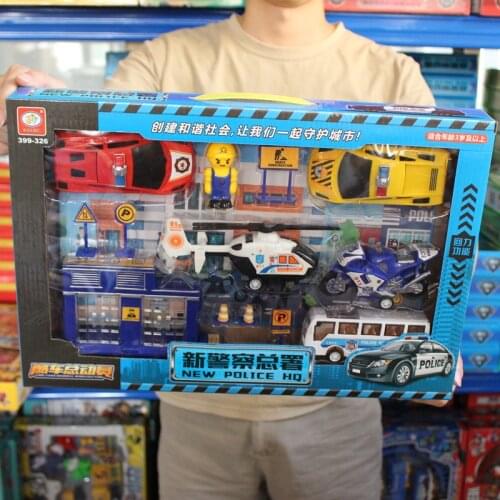 Childrens Pull Back Car Toy Boy Birthday Gift Fire Engineering Truck Excavator Aircraft Police Car Crane Set Model