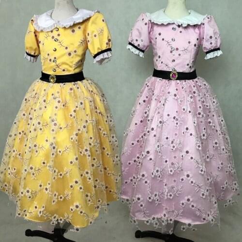 Kids Cinderella Cosplay Sister Drizella Anastasia Costume Little Girl Flower Ball GownHalloween Birthday Princess Dress