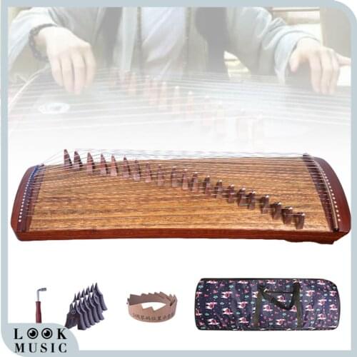 Travel Guzheng 21-String Travel Size Guzheng Chinese Zither Harp SET Full Notes Chinese Traditional Musicial Instruments Zither