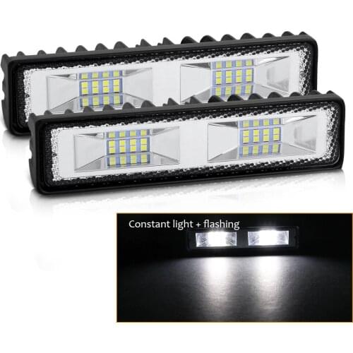 LED Headlights 48W For Auto Motorcycle Truck Boat Tractor Trailer Offroad Working Light 16 LED Work Light Spotlight Work Light