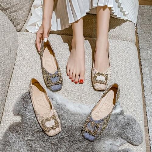 JUNHAOTONG Women's Ballet Flats With Heels