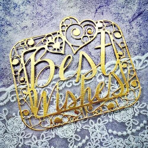 KLJUYP Best Wishes Metal Cutting Dies Scrapbook Paper Craft Decoration dies scrapbooking