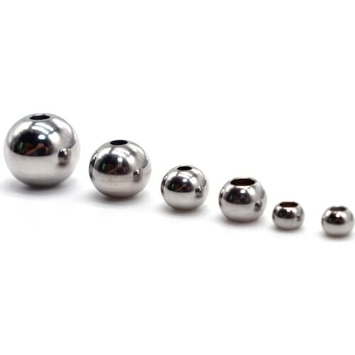 100pcs/lot Stainless Steel Round 2 2.5 3 4mm Tiny Spacer Rondelle Bead Fit DIY Charm Bracelet Jewelry Making Findings Supplier