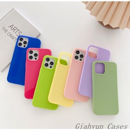 Summer Candy Color TPU Soft Silicone Cover For iphone X XR XS Max SE 2020 For iphone 12 11 Pro Max 6S 7 8 Plus Phone Case