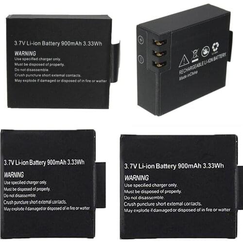 4Pcs/Set 3.7V 900mAh Rechargable Li-ion Battery For SJCAM SJ4000 WiFi SJ5000 WiFi SJ6000 WIFi SJ7000 SJ8000 SJ9000 M10 SJ5000x