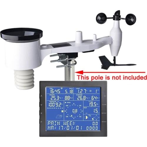 WIFI Wireless Weather Meter Indoor And Outdoor Temperature And Humidity Rain Gauge 433MHZ Professional WIFI Weather Station