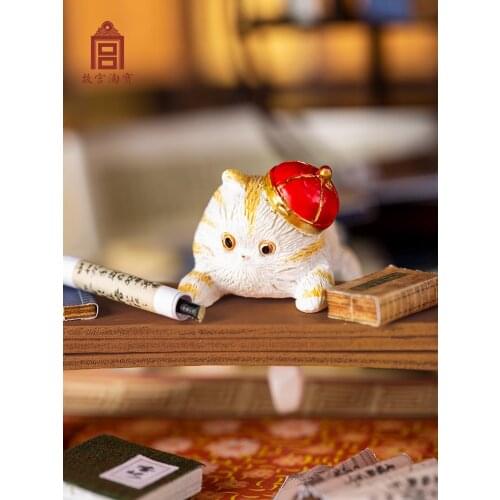 Chinese Fengqing Cat Desktop Car Decoration Birthday Qixi Gift Museum Cultural Creative Official
