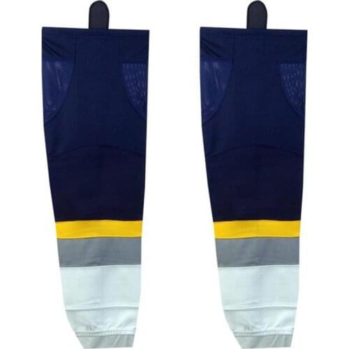 Stripe ice hockey socks for team 100% polyester professional hockey socks