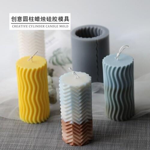 New Candle Mold Creative special-shaped cylindrical Silicone candle mold scented candle DIY material Aromatherapy plaster mold