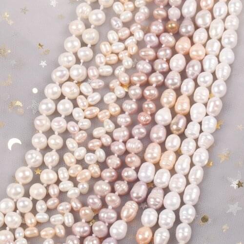 Natural Freshwater Rice Pearl Beads Chokers Necklace Jewelry for Women 2021 Gift New Fashion