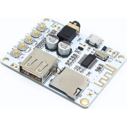 Bluetooth Audio Receiver board with USB TF card Slot decoding playback preamp output A7-004 5V 2.1 Wireless Stereo Music Module