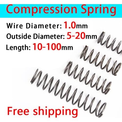 Compressed Spring Release Spring Spot Wire Diameter 1mm Outer Diameter 5-20mm Pressure Spring Return Spring Custom Made
