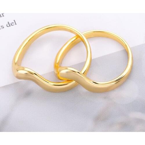 Gothic Minimalist Adjustable Rings For Women Fashion Creative Hollow Irregular Geometric Birthday Party Korean Jewelry Gifts