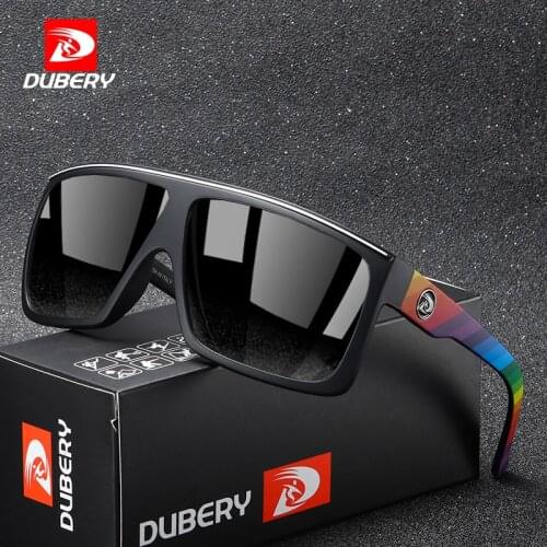 DUBERY 2021New Polarized Sunglasses Men Retro Square Sunglasses Fashion Drivers Sun Glasses For Men UV400 Anti-Glare Oculos
