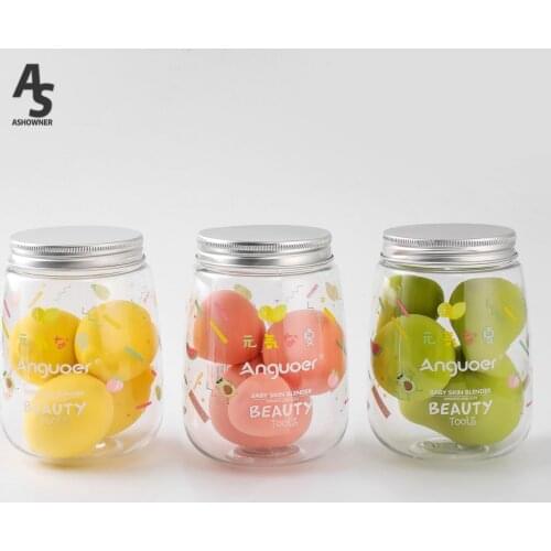 4pcs Makeup Sponge Professional Cosmetic Puff Multiple Size Foundation Concealer Cream Sponge Make Up Soft Silicone Water Puff