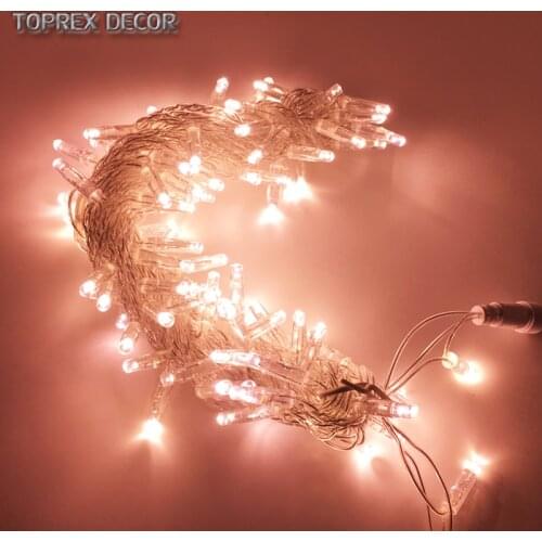 Toprex 32.8ft Rose gold LED string light christmas decorations outdoor led chain wedding decoration xmas garland