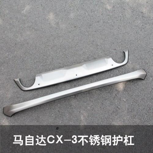 Stainless steel front and rear Bumper Protector Skid Plate cover FOR Mazda CX-3 CX3 year 2018 Car styling