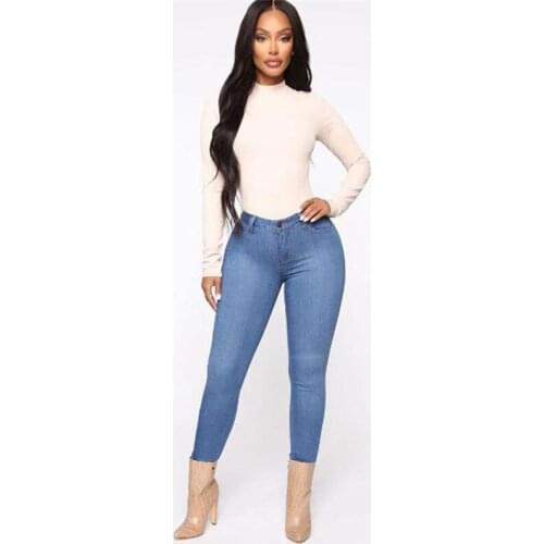 Womens Jeans High Waist Stretch Skinny Denim Trousers 2021 Fashion Sexy Elastic Slim Streetwear Pencil Pants Oversize Jeans Hot