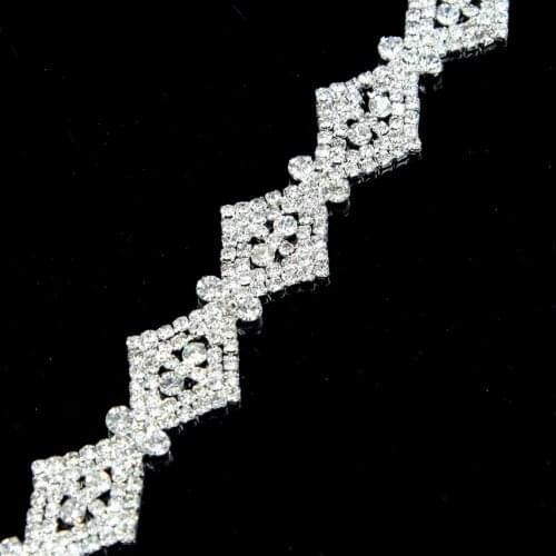10Yards Crystal Rhinestone Chain Trim Diamond Bead Edge Bridal Hair Accessories 23mm