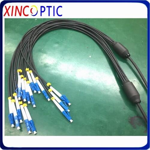 10Mtrs 8core Multimode Armored Patch Cord 8 core 10M 50/125 OM1 OM2 MM LSZH SC LC FC 8 fiber Optical Fiber Jumper Cable