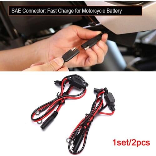 16AWG 4FT 6FT 10FT 12V Ring Terminal Sae To O Ring Connectors Longline Cable Connector For Battery Charger/Manager