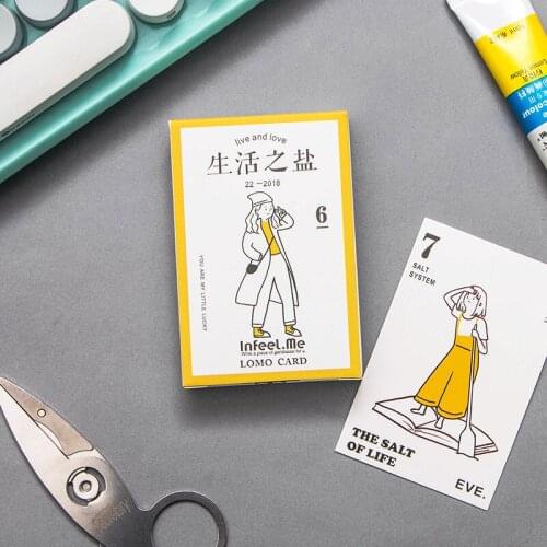 28 Sheets/Set Life Is Like Salt Mini Lomo Postcard/Greeting Card/Birthday Letter Envelope Gift Card