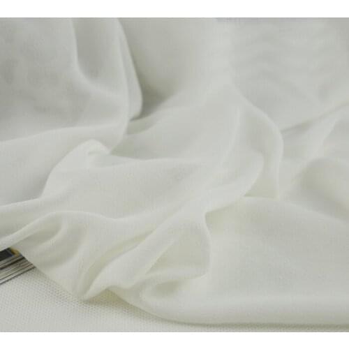 3 meters 150cm 59" Wide Off-white Pearl Chiffon Fabric Cloth Skirt Dress Blouse Clothing Sewing Materials LX158