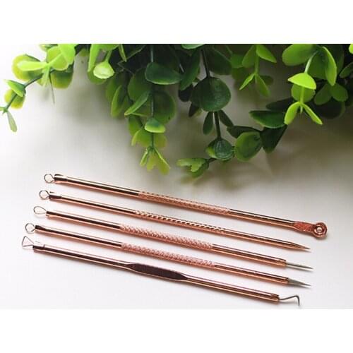 5pcs Acne Blackhead Removal Needles Pimples Acne Stainless Steel Blackhead Comedone Acne Extractor Remover Face Clean Care Tools
