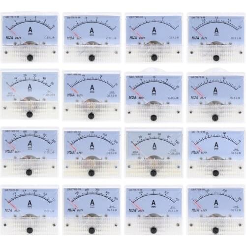 DC Analog Current Meter Panel 1A 2A 3A 5A 10A 20A 30A AMP Gauge Current Mechanical Ammeters 85C1