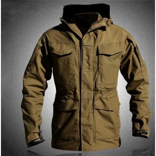 Army Clothes Casual Tactical Windbreaker Men Winter Autumn Waterproof Flight Pilot Coat Hoodie Military Field Jacket