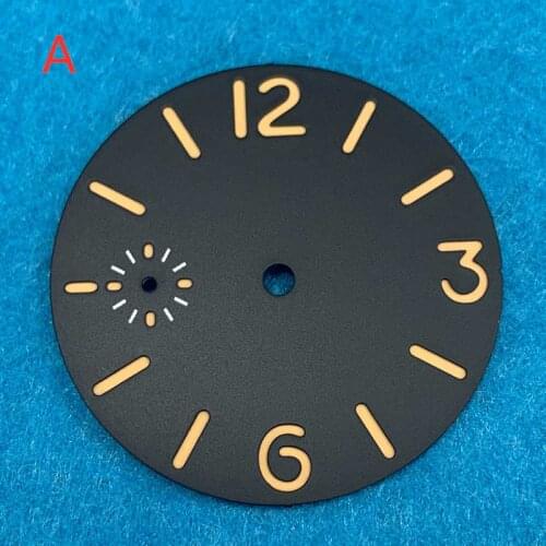 38.8mm Watch Dial Green Luminous Watch Date Plate Disc For ETA 6497 6498 Movement Wirstwatch Repair parts Replacement