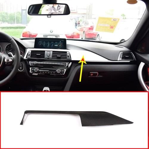Real Carbon Fiber Center Console Decoration Panel Trim For BMW 3 Series F30 M3 M4 2014-2018 Left Hand Drive Accessories