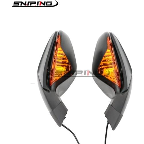 For MV Augusta F3 675 2012-2018 F3 800 2013-2017 Motorcycle rearview mirror with turn signal light,reverse mirror reflector