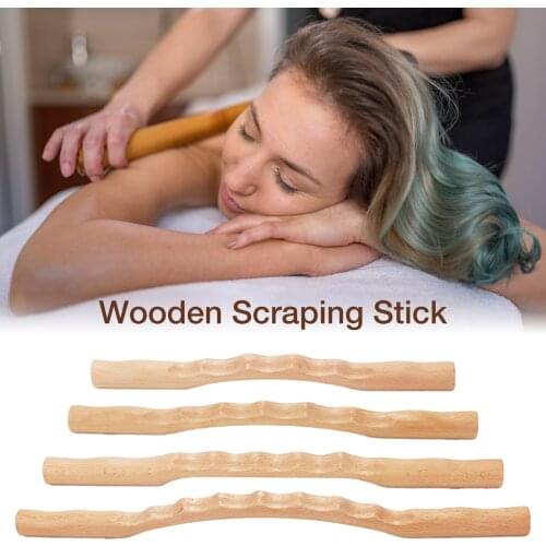 Beech Wood Scraping Stick Guasha Scraping Stick Muscle Relax Massage Scraper Body Neck Back Shoulder Waist Leg Massage Tools