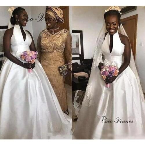 Special Design Deep V neck A line Elegant Satin Wedding Dress New Slim Waist Ruched Bride dress Wedding Gowns China W0465