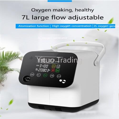 Smart Home 1-7L Large Flow Oxygen Concentrator Small Portable Family Atomizing Oxygen Machine for Elderly Pregnant Women ED