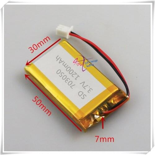 XHR-2P 2.54 3.7V 752847 meters of rabbit early childhood story Rechargeable batteries 1200mAh lithium polymer battery 703050