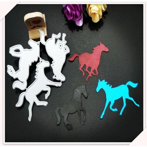 Horse Metal Cutting Dies for DIY Scrapbooking Album Paper Cards Decorative Crafts Embossing Die Cuts