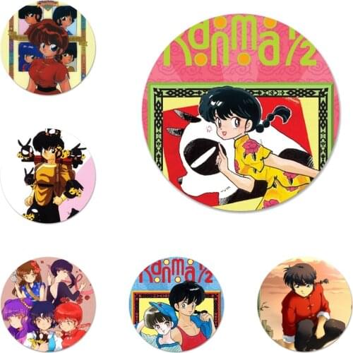 Cartoon Ranma 1 2 fashion Icons Pins Badge Decoration Brooches Metal Badges For Clothes Backpack Decoration